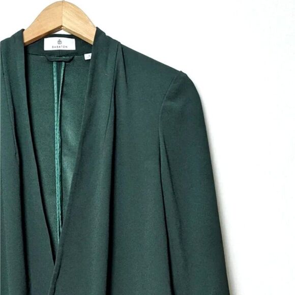 NWT Babaton Aritzia Macauley Power Hip Blazer 00 Scarab Minimal Jacket Longline - Picture 5 of 8